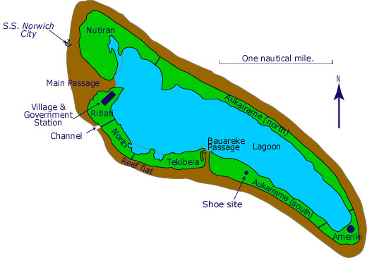 map of Nikumaroro